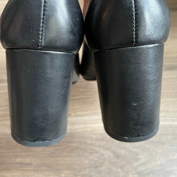 1.State Black Leather Block Heel Pumps | 5 - Picture 6 of 11